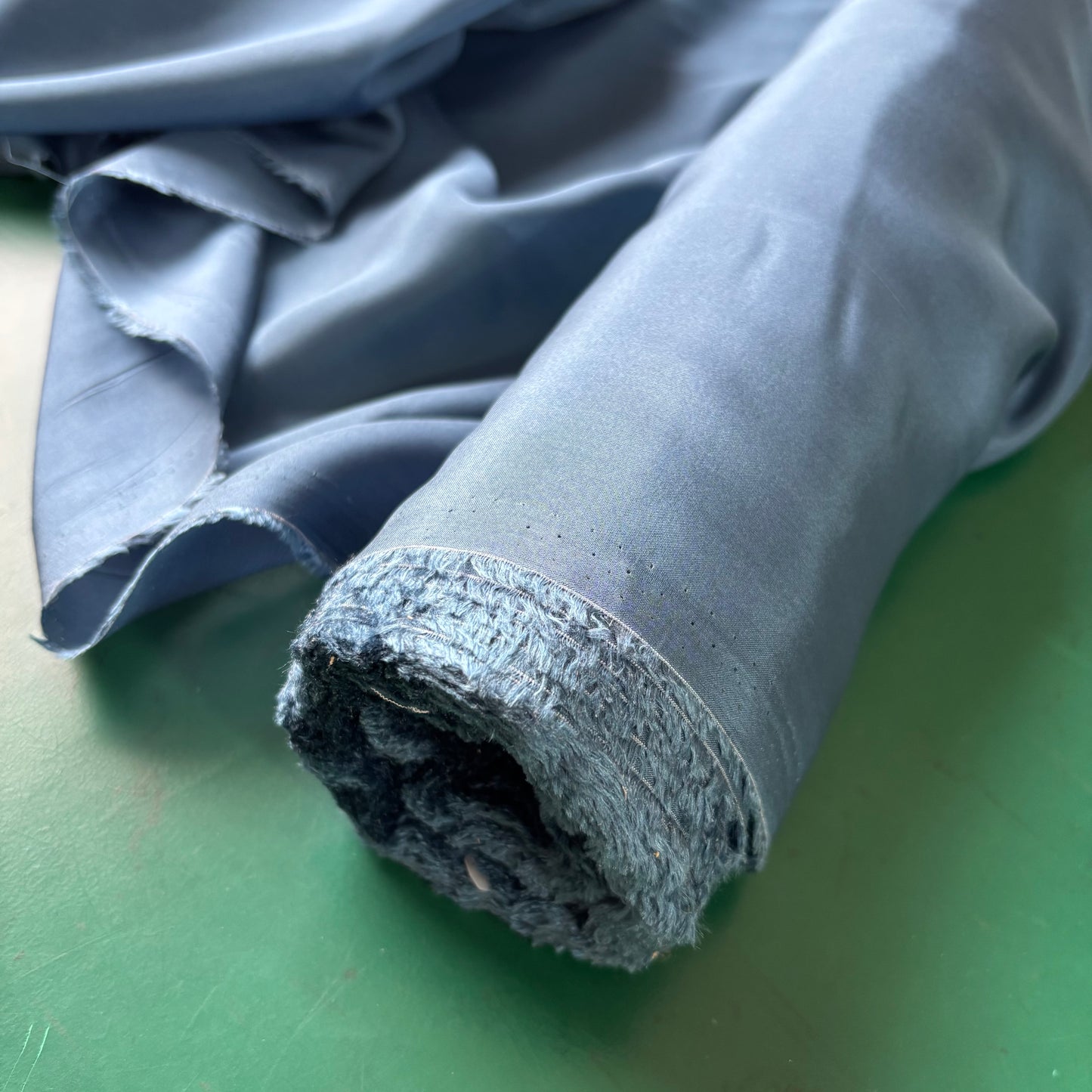 8 Momme Blue Silk Habotai 140cm Width