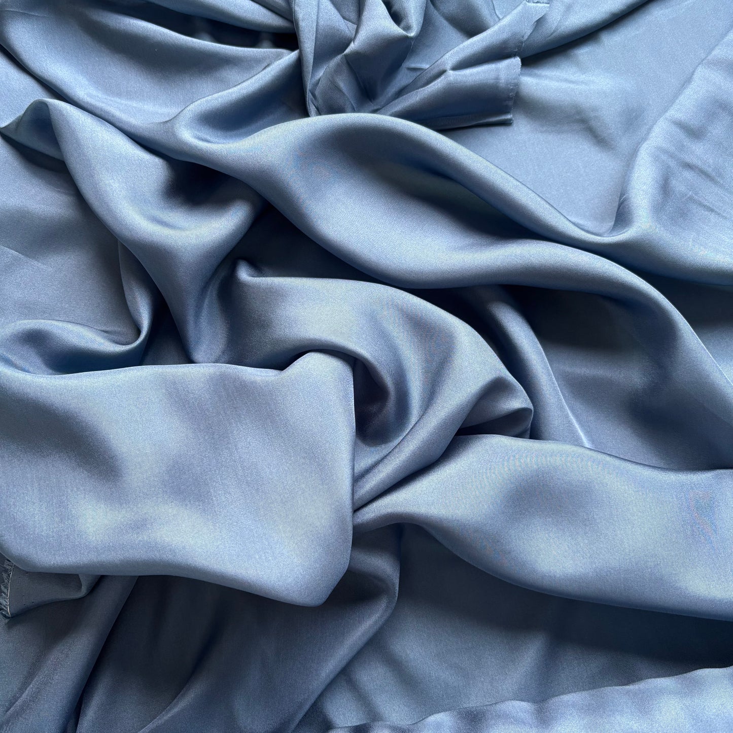 8 Momme Blue Silk Habotai 140cm Width
