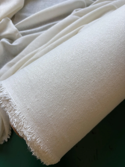 23 Momme Noil Poplin 114cm Width - Natural White