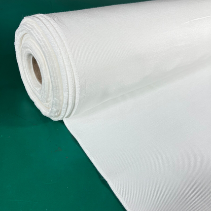 38 Momme Silk Cotton Rib 140cm Width - Natural White